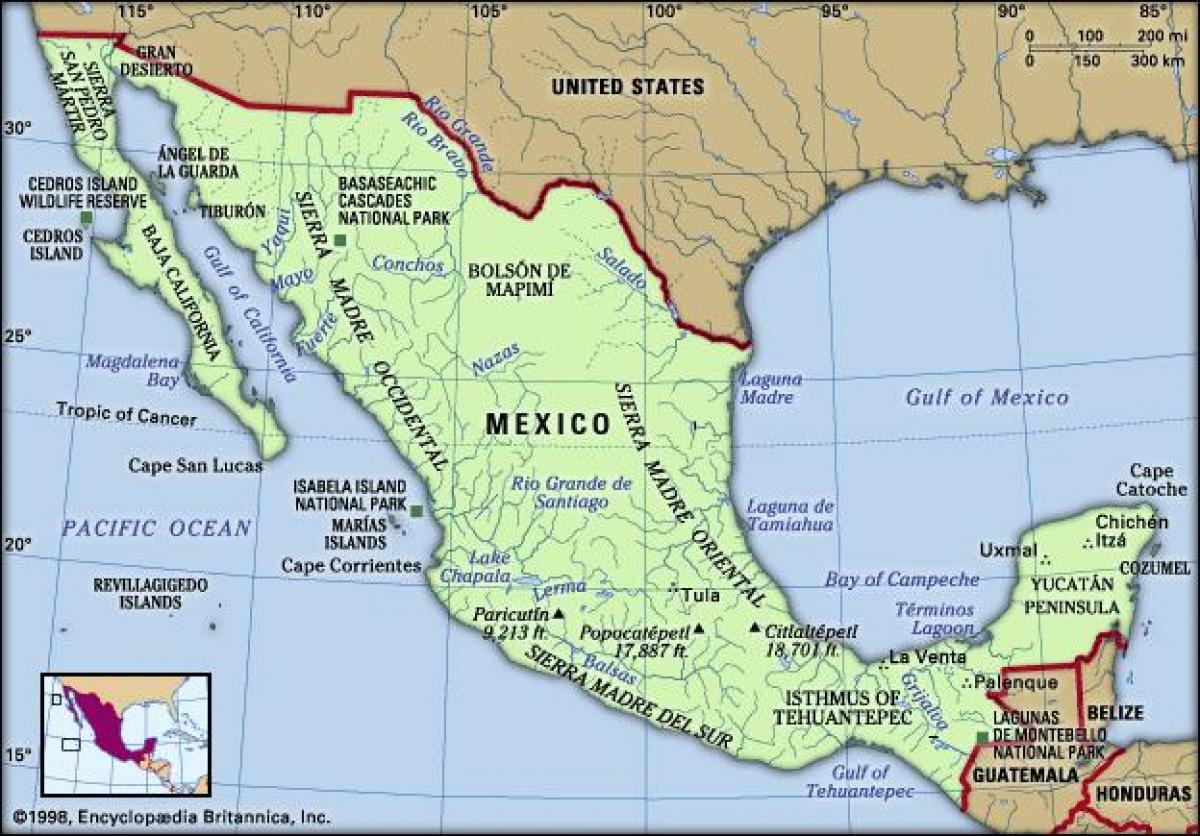 Mexico kartet for barn
