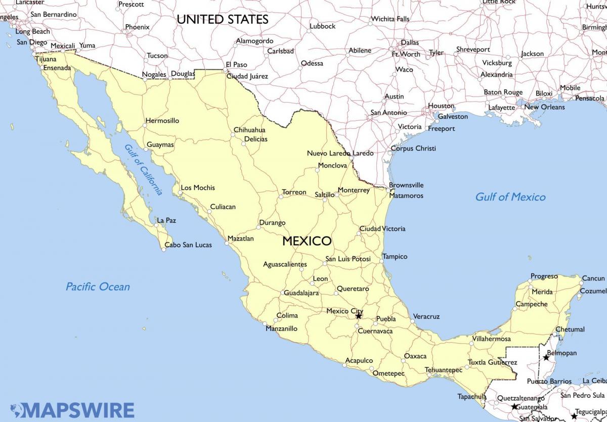 kartet av Mexico eartquake