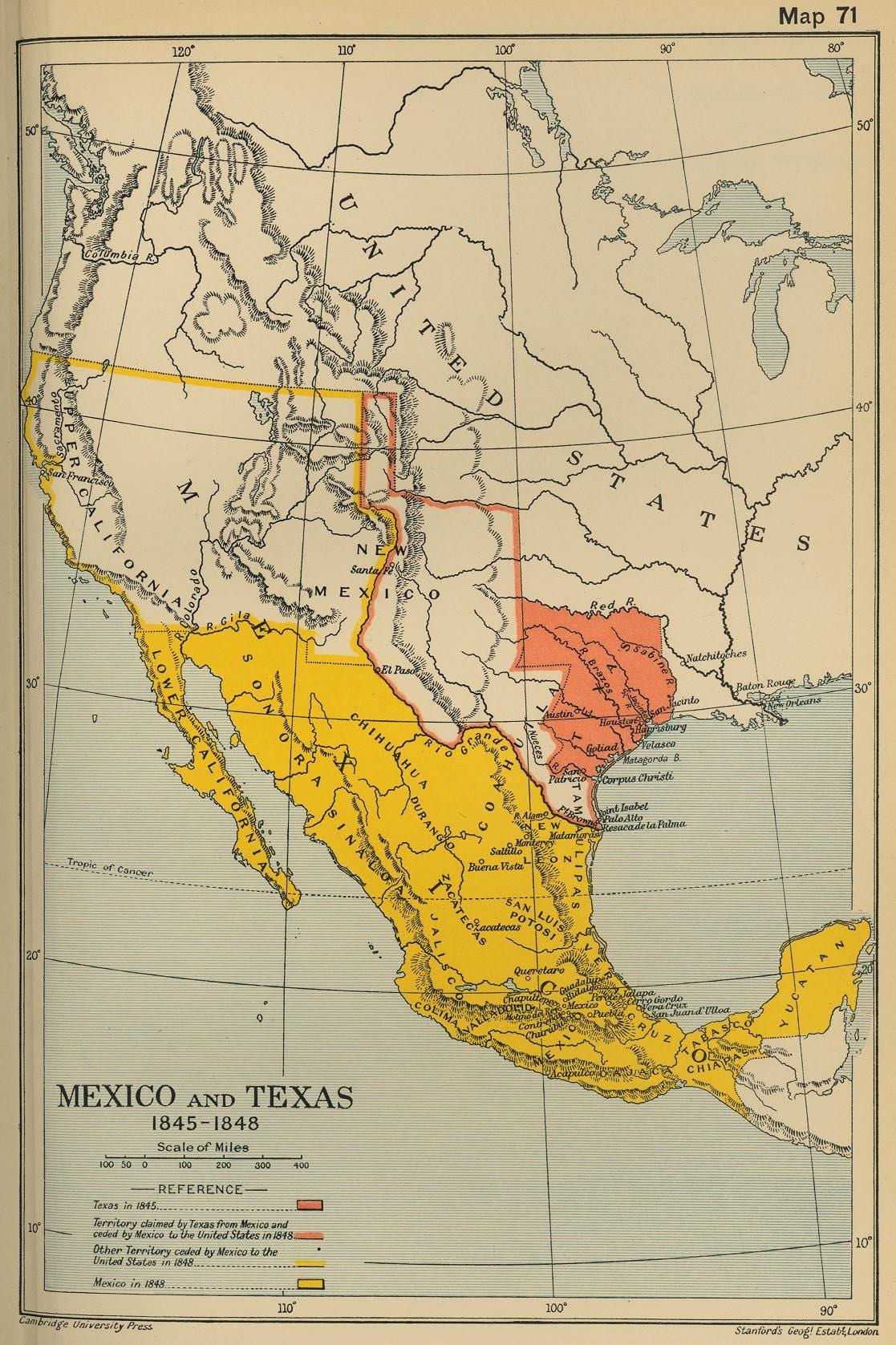 kartet av Mexico 1700