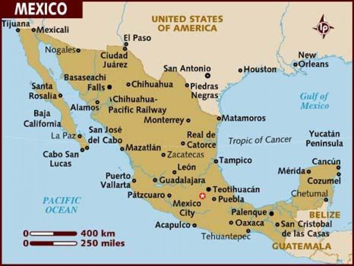 kartet av Mexico bilde