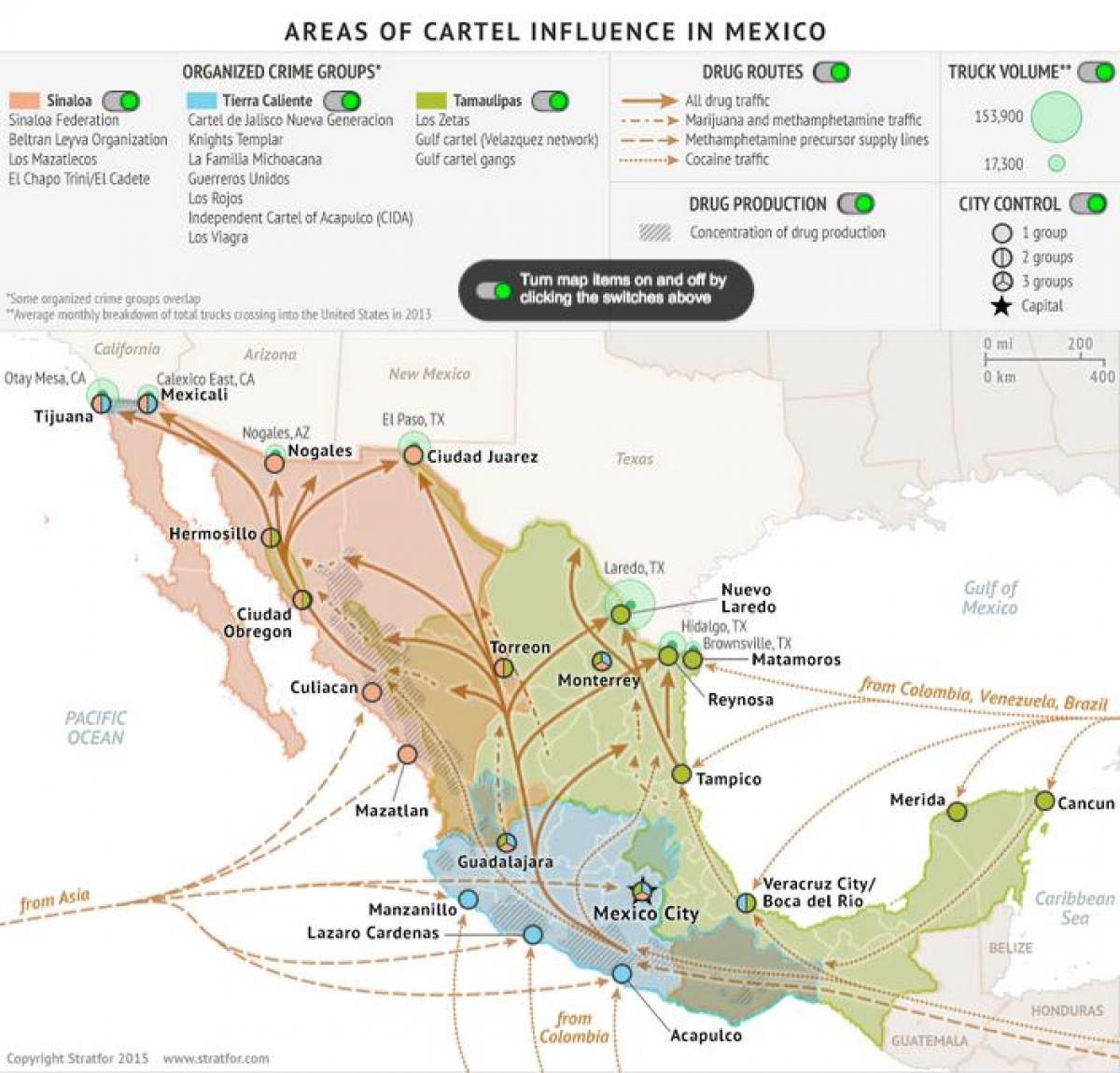 Mexico kriminalitet kart