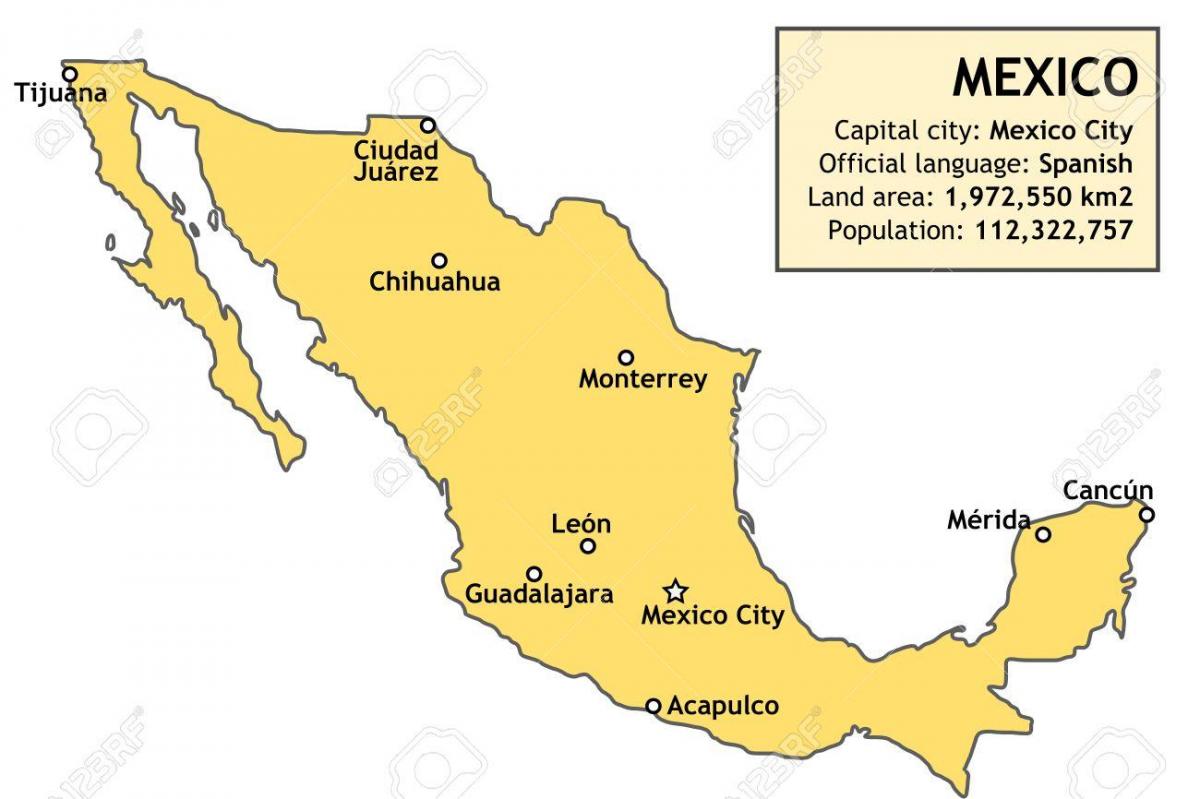 Mexico kartet land