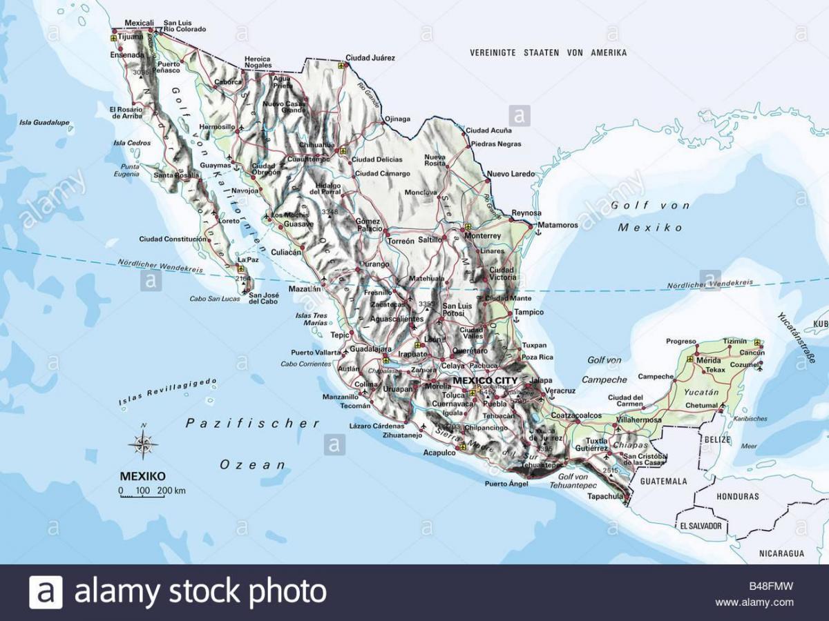 kartet av Mexico havet