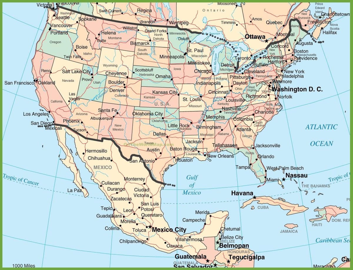 kartet oss Mexico