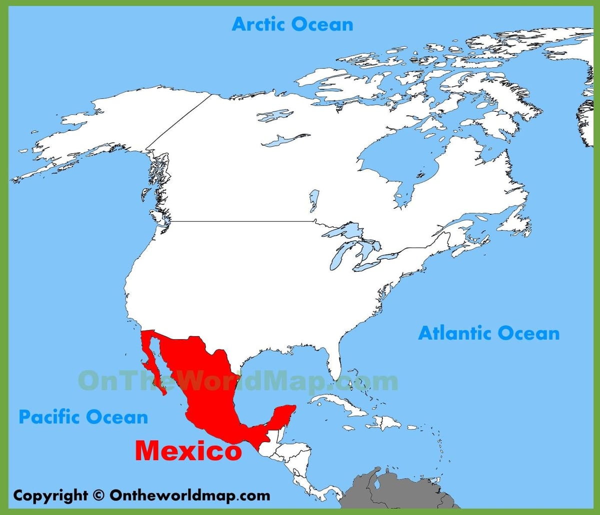 Mexico på verdenskartet