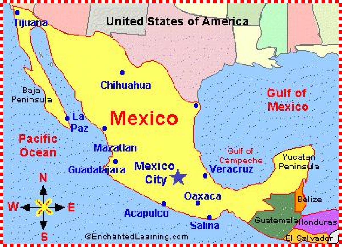 et kart over Mexico
