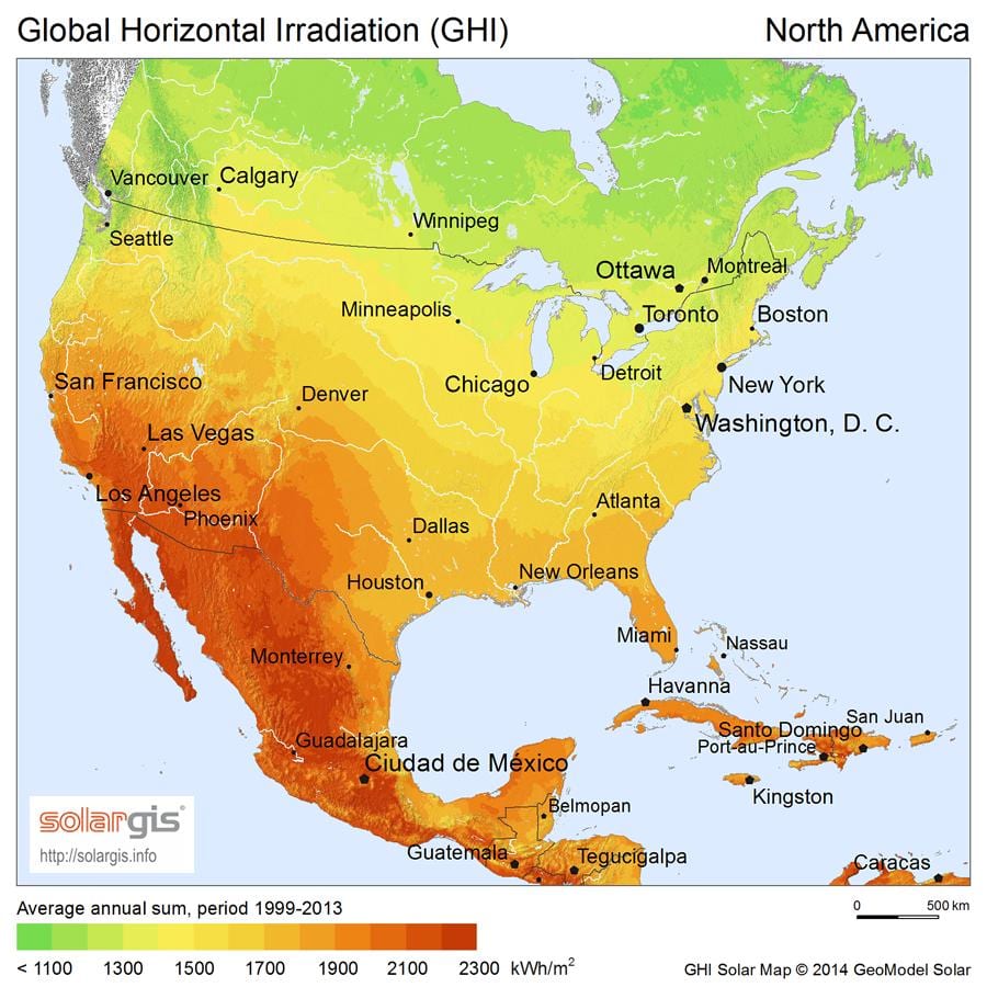 kartet av Mexico solskinn