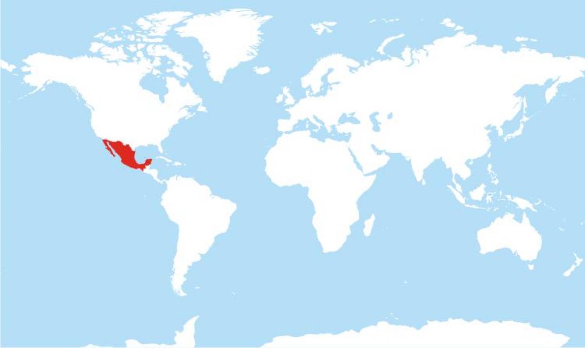plasseringen av Mexico i verden kart