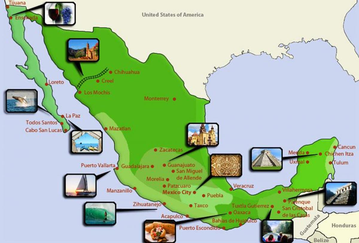 turist kart Mexico