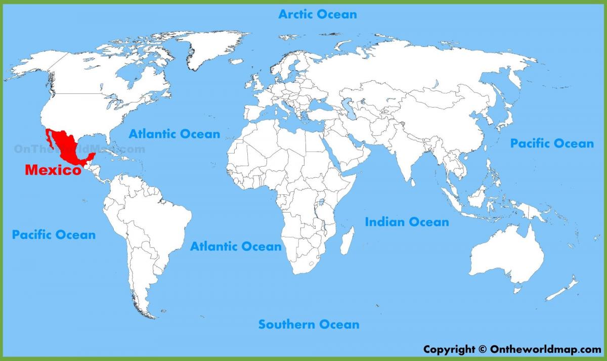 verdenskart med Mexico