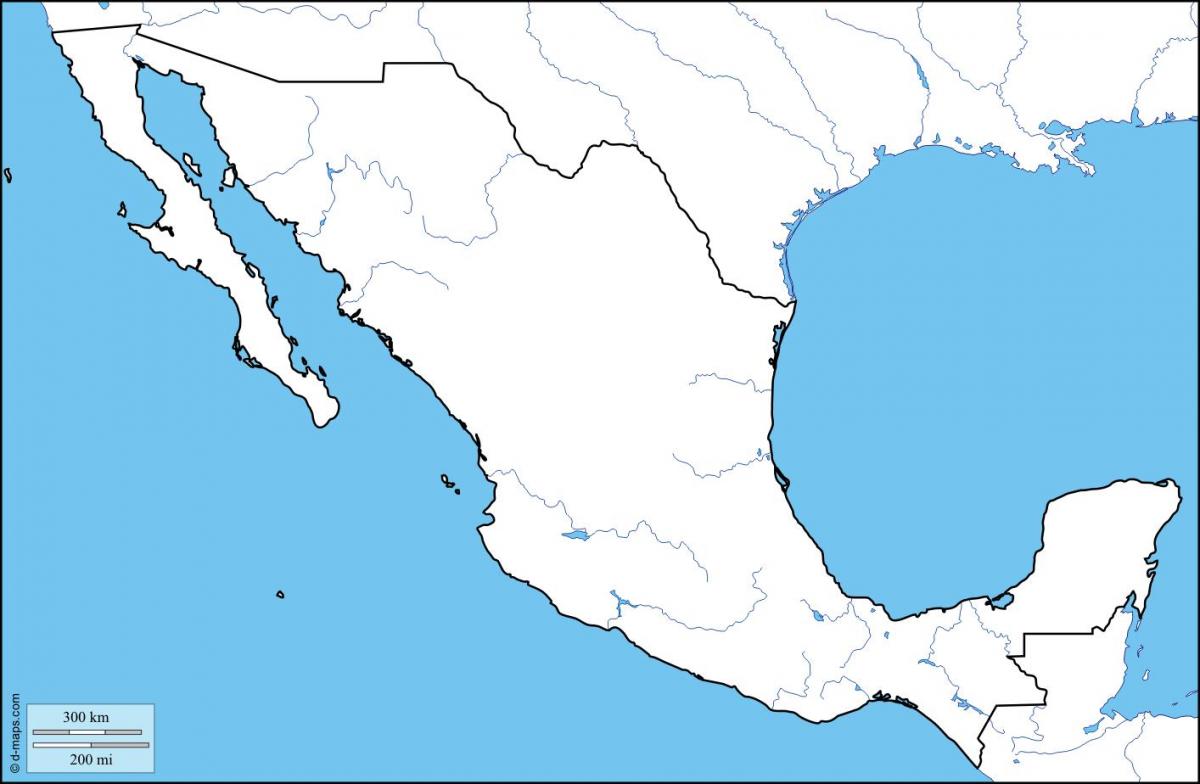 kart oversikt over Mexico