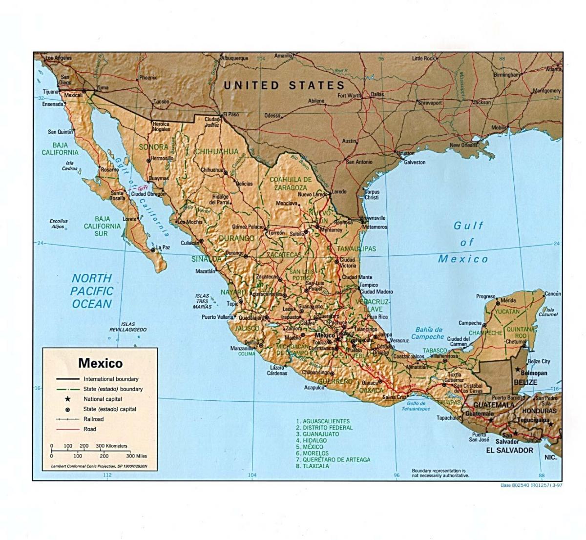 Mexico opprinnelige kartet