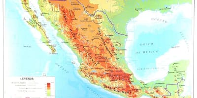 Geografiske kart Mexico