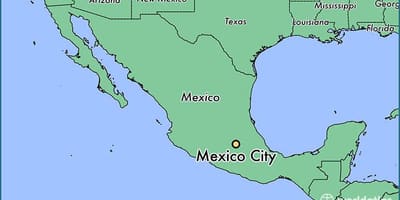 Vise et kart over Mexico