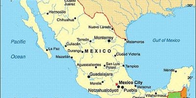 Mexico kystnære byer kart
