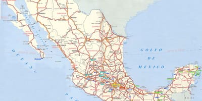 Kartet av Mexico kjøring