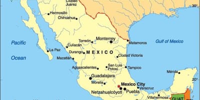 Land som Mexico kart