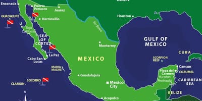 Kart over Mexico-øyene