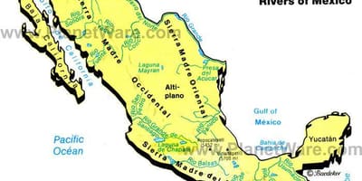 Kartet av Mexico fjellkjeder