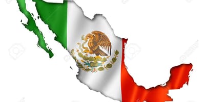 Kartet av Mexico flagg