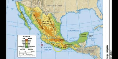 Mexico kart fysiske funksjoner