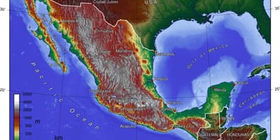 Høyde kartet Mexico