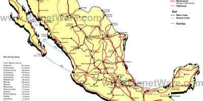 Highway kartet av Mexico