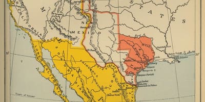 Kartet av Mexico 1700