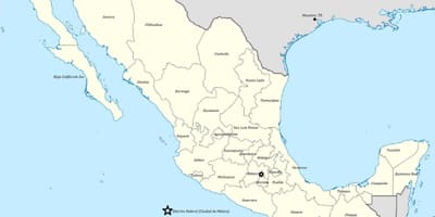 Kartet av Mexico by state