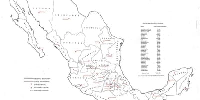 Merket kartet av Mexico