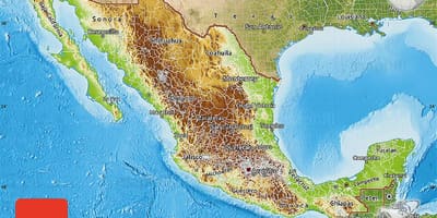 Lindring kartet av Mexico