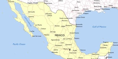 Kartet av Mexico monumenter