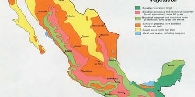 Kartet av Mexico natual ressurser