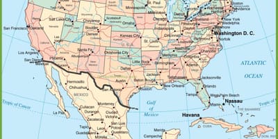 Kartet oss Mexico