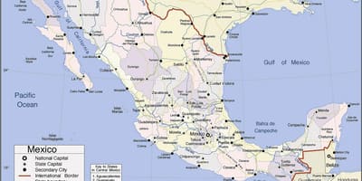 Kartet av Mexico pacific coast resorts