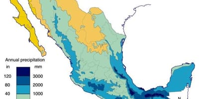 Kartet av Mexico regn