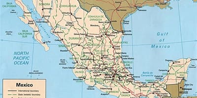 Kartet av Mexico resort byer