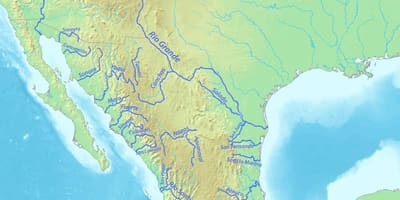 Kartet av Mexico river