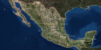 Satellitt kart Mexico