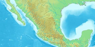 Kartet av Mexico terreng