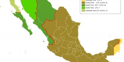 Tidssone kart Mexico