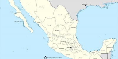 Statene i Mexico kart