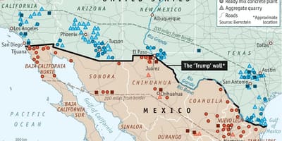 Kartet av Mexico veggen
