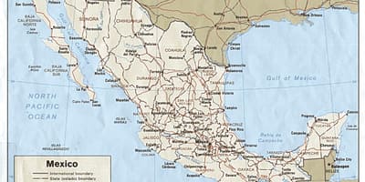 Veien kartet av Mexico