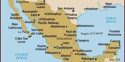 Kartet av Mexico turist