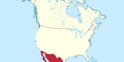 Mexico og usa kart